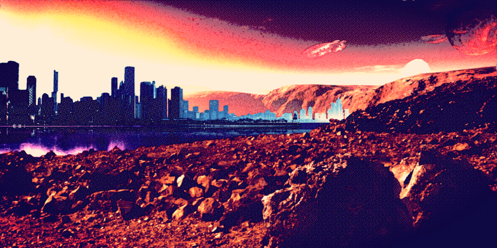 City and Lake Mars